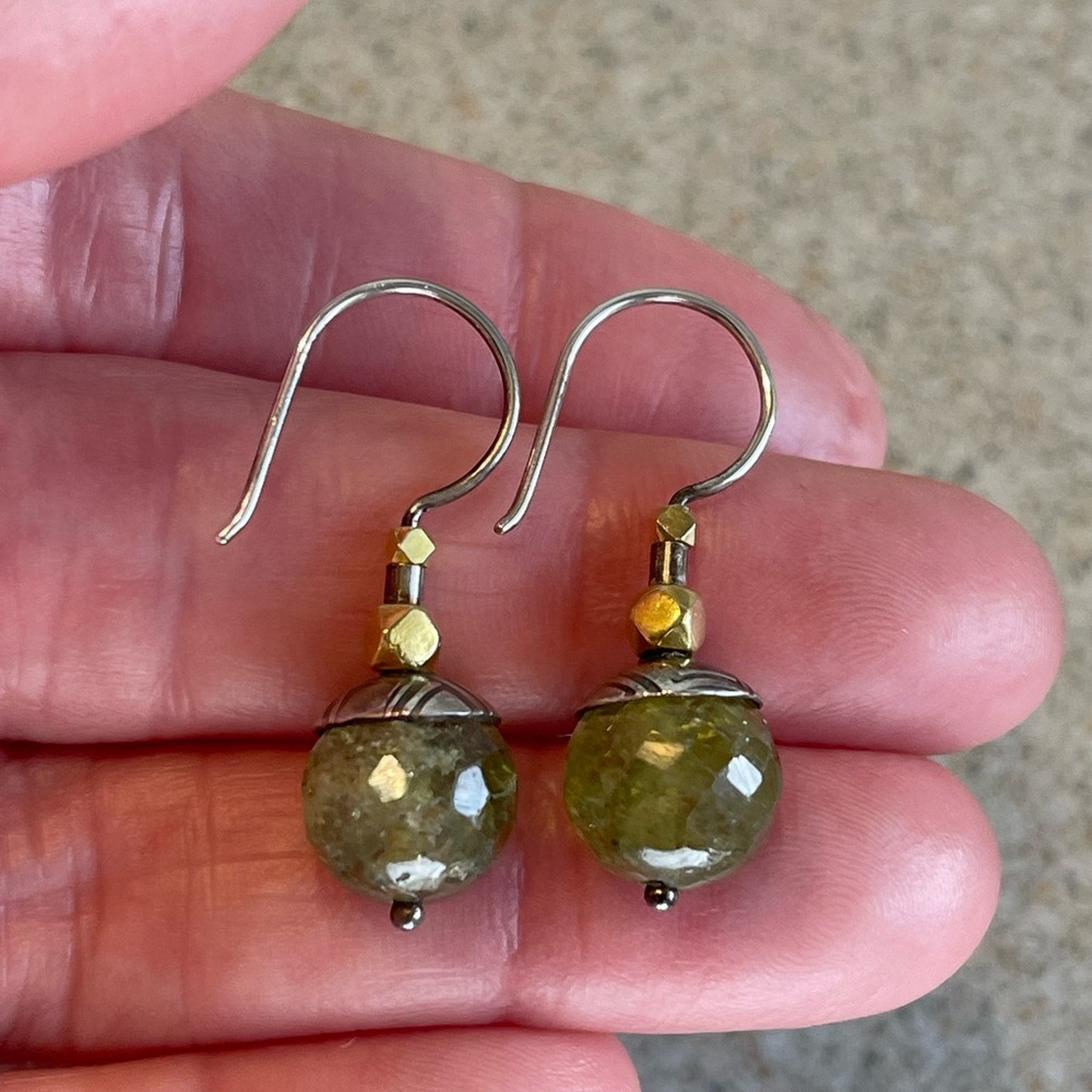 Beth Orduna Peridot Sterling Silver Drop Earrings